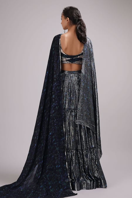 Breathe By Aakanksha Singh Liliosa Embellished Lehenga Cape Set 