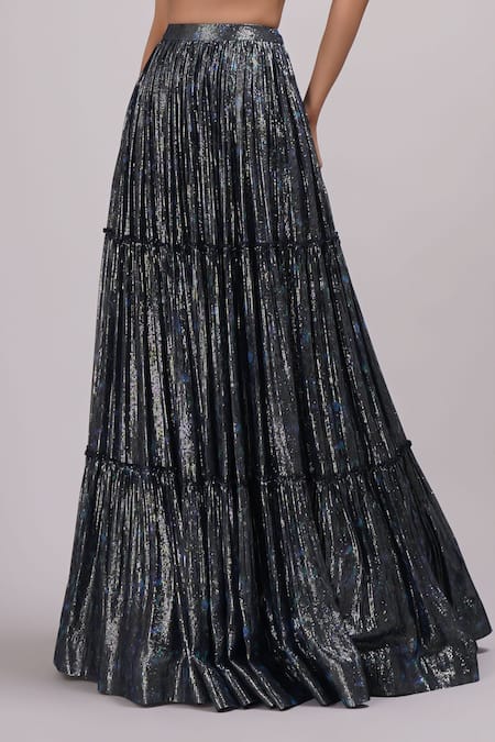 Shop Breathe By Aakanksha Singh Blue Georgette, Chiffon, Silk Sequins Liliosa Embellished Lehenga Cape Set Online at Aza Fashions Shop_Breathe By Aakanksha Singh_Blue Georgette, Chiffon, Silk Sequins Liliosa Embellished Lehenga Cape Set _Online_at_Aza_Fashions