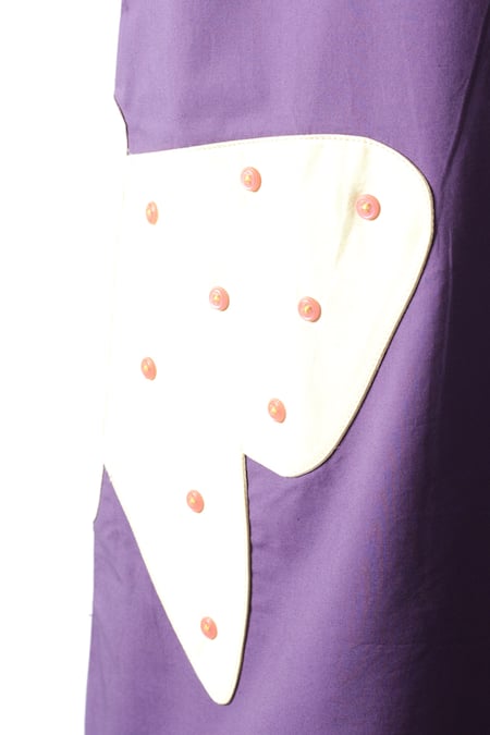 Studio Y_Purple Cotton Applique Butterfly Nectar Quest Dress_at_Aza_Fashions