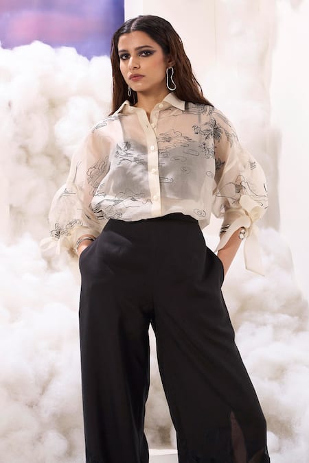 Sahil Kochhar Olivia Floral Applique Pant 