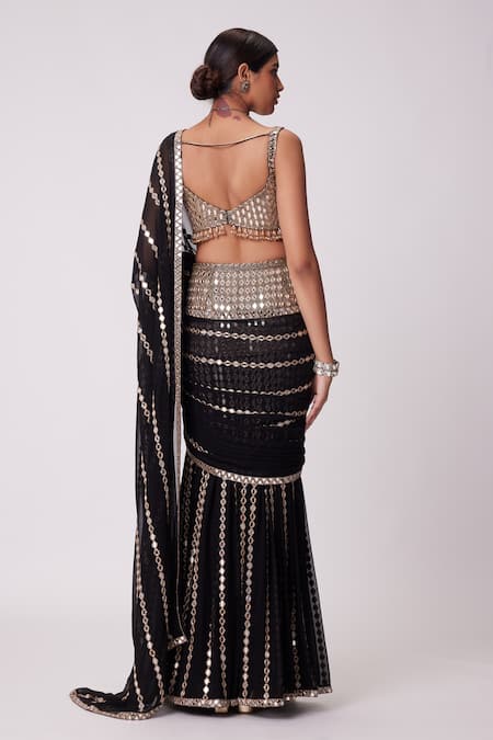 Vvani By Vani Vats Sheesha Vine Embroidered Lehenga Saree With Blouse 