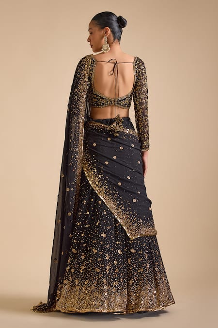 Prevasu Mastani Floral Sequin Gradient Embellished Lehenga Set 