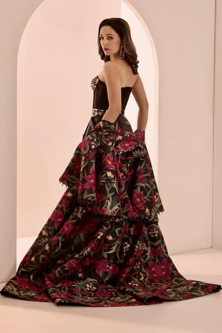 Rashika Sharma Kayaa One Shoulder Blouse & Lehenga Set 