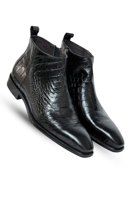 Vantier Antilia Croco Leather Boots 