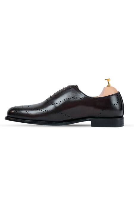 Vantier_Brown Mason Bruno Lace-up Leather Brogue Shoes _Online_at_Aza_Fashions
