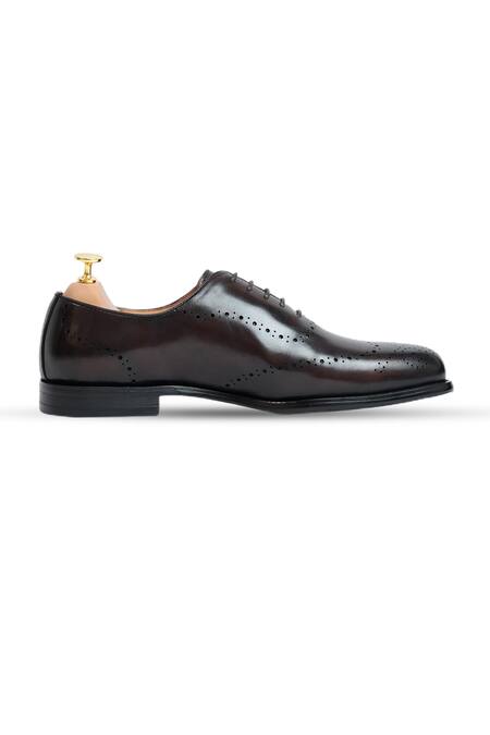 Shop_Vantier_Brown Mason Bruno Lace-up Leather Brogue Shoes _Online_at_Aza_Fashions