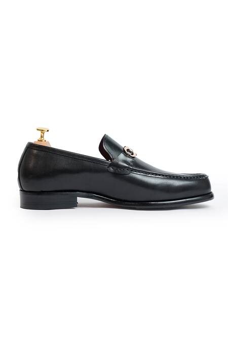 Buy Vantier Black Buckles Ferra Leather Slip-on Loafers Online at Aza Fashions Buy_Vantier_Black Buckles Ferra Leather Slip-on Loafers _Online_at_Aza_Fashions