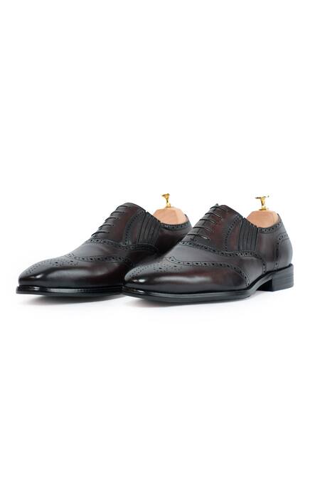 Buy Vantier Brown Buckles Azura Lace-up Leather Brogue Shoes Online at Aza Fashions Buy_Vantier_Brown Buckles Azura Lace-up Leather Brogue Shoes _Online_at_Aza_Fashions