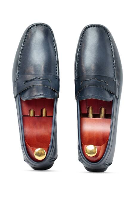 Shop Vantier Blue Markchapman Driving Moccasins at Aza Fashions Shop_Vantier_Blue Markchapman Driving Moccasins _at_Aza_Fashions