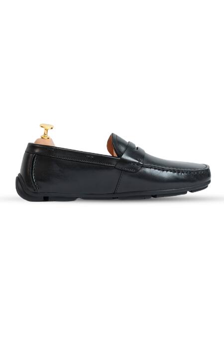Shop_Vantier_Black Markchapman Driving Leather Moccasins _Online_at_Aza_Fashions