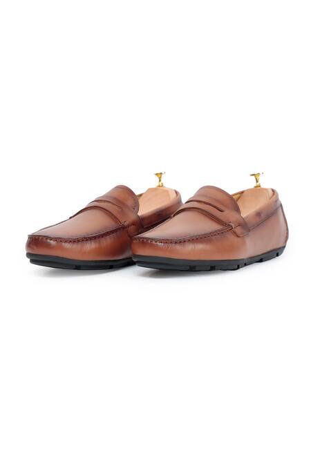 Shop Vantier Brown Markchapman Driving Plain Moccasins Online at Aza Fashions Shop_Vantier_Brown Markchapman Driving Plain Moccasins _Online_at_Aza_Fashions