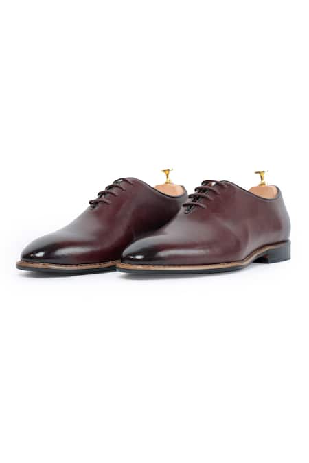 Vantier_Brown Zurich Leather Oxford Shoes _Online_at_Aza_Fashions