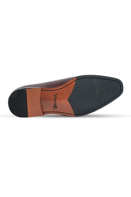 Shop_Vantier_Brown Zurich Leather Oxford Shoes _Online_at_Aza_Fashions