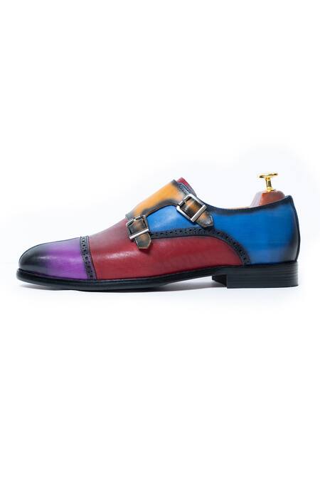 Buy Vantier Multi Color Petro Al Casa Monk Strap Shoes Online at Aza Fashions Buy_Vantier_Multi Color Petro Al Casa Monk Strap Shoes _Online_at_Aza_Fashions