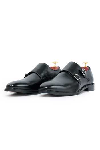 Buy Vantier Black Julius Double Monk Strap Shoes Online at Aza Fashions Buy_Vantier_Black Julius Double Monk Strap Shoes _Online_at_Aza_Fashions