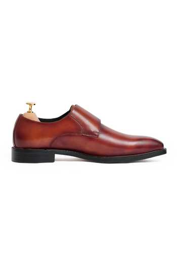 Shop Vantier Brown Julius Double Monk Strap Leather Shoes Online at Aza Fashions Shop_Vantier_Brown Julius Double Monk Strap Leather Shoes _Online_at_Aza_Fashions