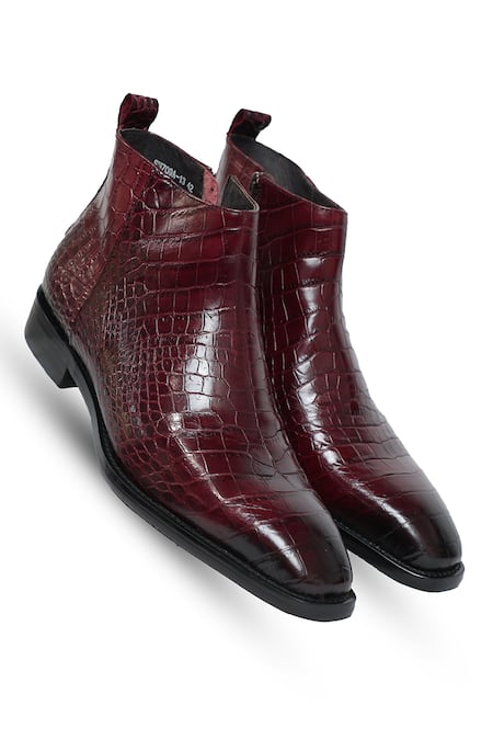 Vantier Antilia Croco Leather Boots 