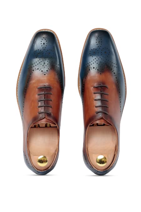 Shop_Vantier_Blue Buckles Ethen Brogue Oxford Shoes _at_Aza_Fashions