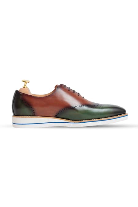 Buy Vantier Green Buckles Ethen Brogue Leather Oxford Shoes Online at Aza Fashions Buy_Vantier_Green Buckles Ethen Brogue Leather Oxford Shoes _Online_at_Aza_Fashions