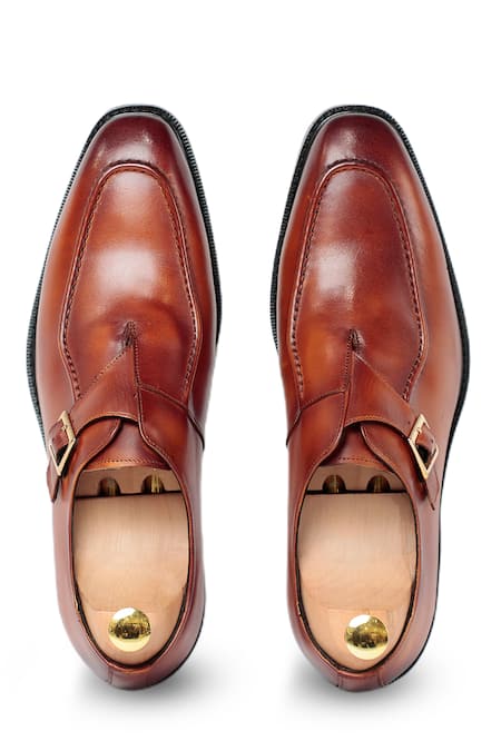 Vantier Melvin Leather Single Monk Shoes 