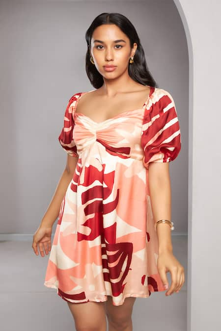 Vedika M Abstract Print Short Dress 