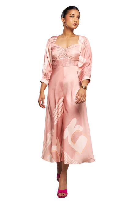 Shop Vedika M Purple Satin Sweetheart Neck Abstract Print Culottes Jumpsuit Online at Aza Fashions Shop_Vedika M_Purple Satin Sweetheart Neck Abstract Print Culottes Jumpsuit _Online_at_Aza_Fashions