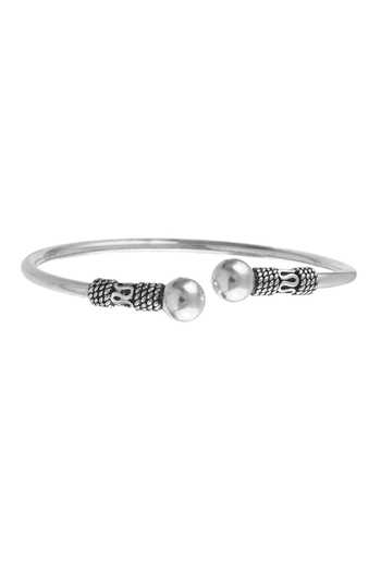 Buy_Noor_Silver Plated Plane Twister Bangle_Online_at_Aza_Fashions