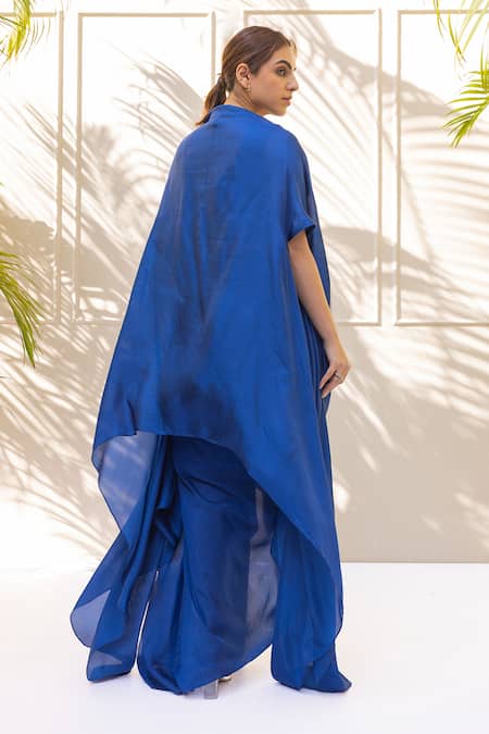 Koashee By Shubitaa Embroidered Cape Draped Skirt Set 