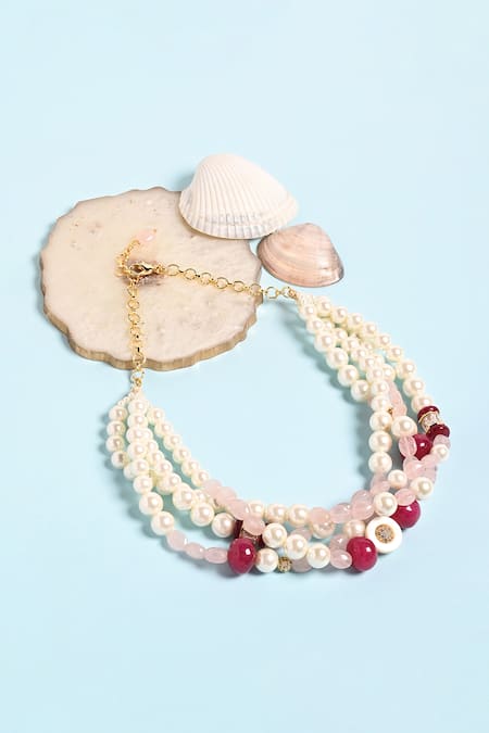 Joules by Radhika_Multi Color Luxurious Bead Embellished Choker_at_Aza_Fashions