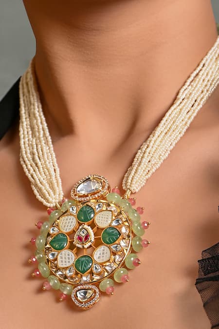 Buy_Joules by Radhika_Multi Color Wondrous Beaded Necklace_Online_at_Aza_Fashions