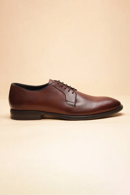 Dang Shoes_Brown Lace-up Derby Office Shoes _Online_at_Aza_Fashions