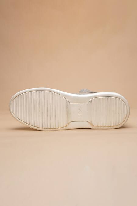 Buy_Dang Shoes_Gold Chrome High Top Sneakers_Online_at_Aza_Fashions