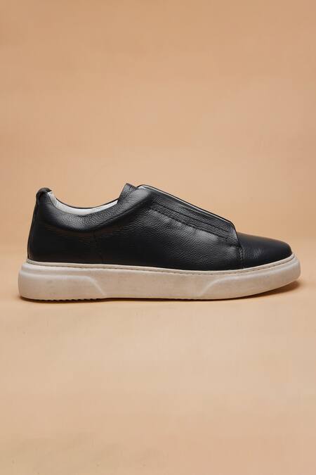 Dang Shoes_Black Float Round Toe Sneakers _Online_at_Aza_Fashions