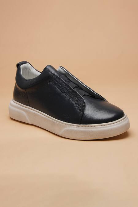 Shop_Dang Shoes_Black Float Round Toe Sneakers _at_Aza_Fashions
