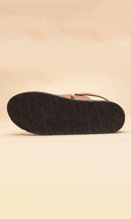 Buy_Dang Shoes_Brown Stitchline Thread Sandals _Online_at_Aza_Fashions