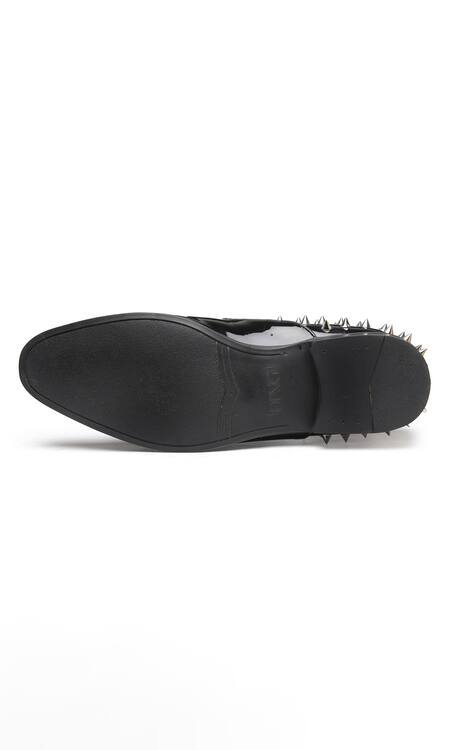 Buy_Dang Shoes_Black Studs Embellished Loafers _Online_at_Aza_Fashions