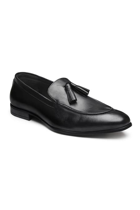 Shop_Dang Shoes_Black Front Tassel Loafers _at_Aza_Fashions