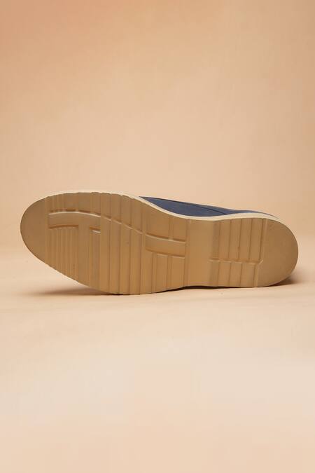 Buy_Dang Shoes_Blue Stitchline Thread Nubuck Lace-up Shoes _Online_at_Aza_Fashions