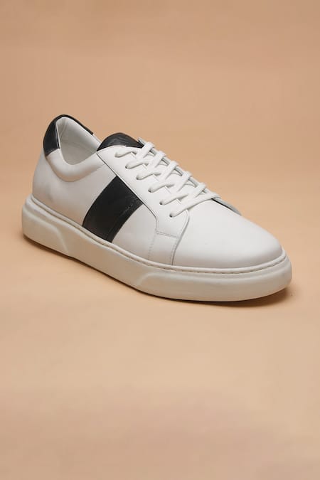 Shop_Dang Shoes_White Stitchline Thread Colorblock Phantom Sneakers  _at_Aza_Fashions