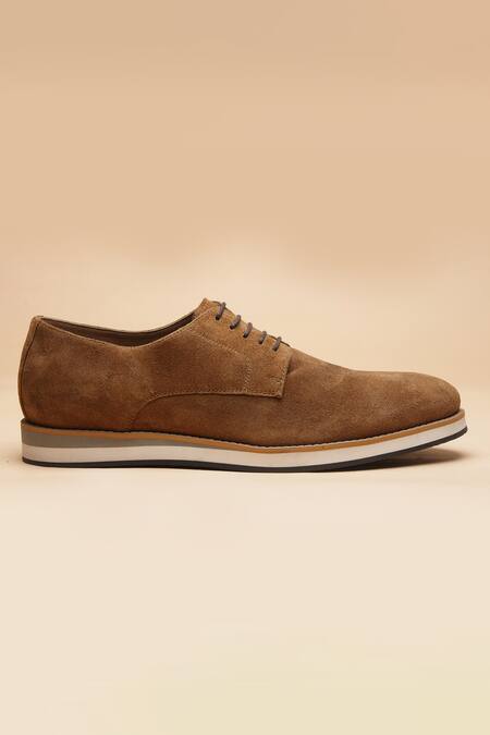 Dang Shoes_Brown Stitchline Thread Embroidered Shoes _Online_at_Aza_Fashions