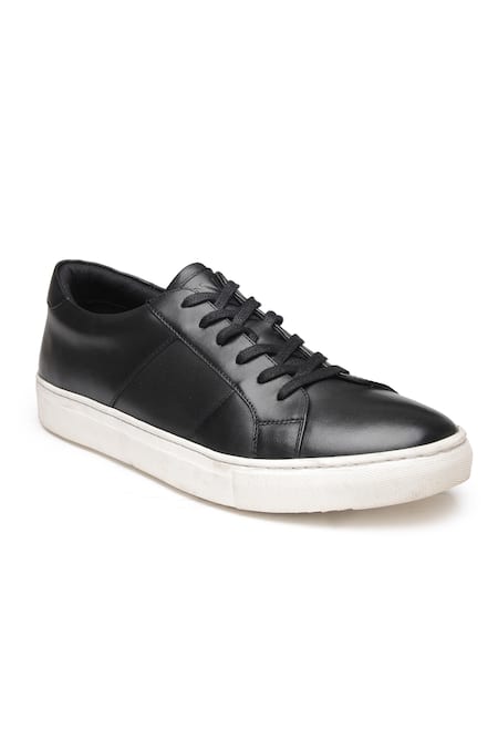 Shop_Dang Shoes_Black Designer Round Toe Lace-up Shoes _at_Aza_Fashions