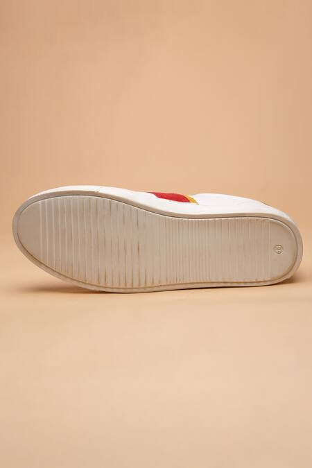 Buy_Dang Shoes_Red Colorblock Designer Shoes _Online_at_Aza_Fashions