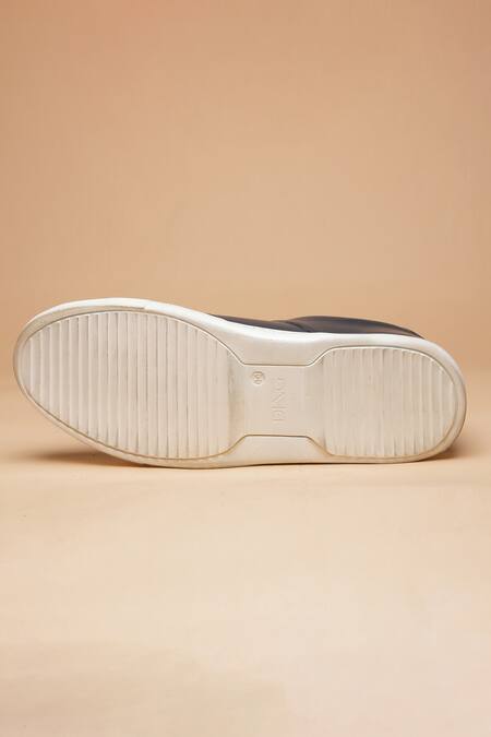 Buy_Dang Shoes_Blue Stitchline Thread Designer Navy Lace-up Shoes _Online_at_Aza_Fashions