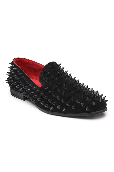 Shop_Dang Shoes_Black Spike Embellished Shoes _at_Aza_Fashions