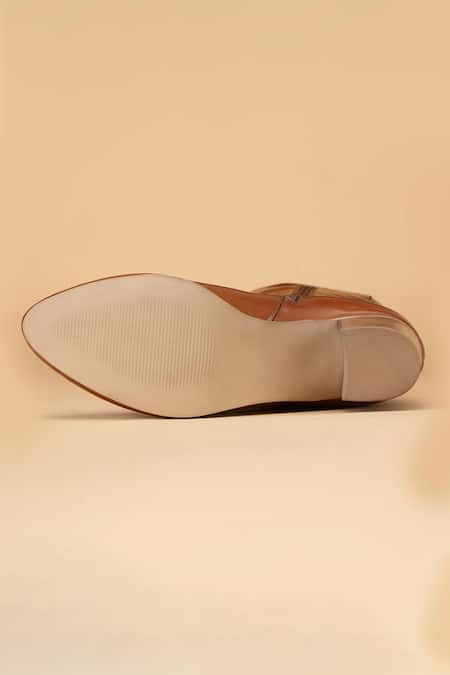 Buy_Dang Shoes_Brown Tan Long Leather Boots _Online_at_Aza_Fashions