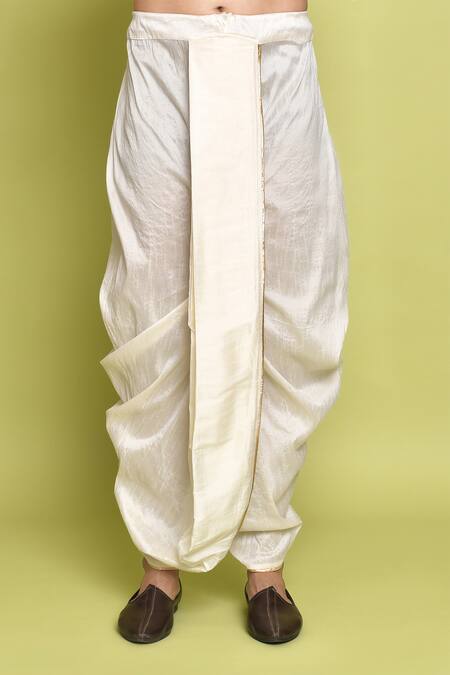 Buy_Arihant Rai Sinha_Pink Brocade, Silk Embroidery Flower Pattern Sherwani Dhoti Set 