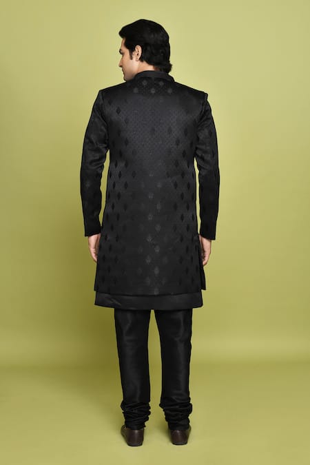 Arihant Rai Sinha Leaf Pattern Sherwani Set