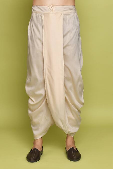 Arihant Rai Sinha_Pink Silk Embroidery Leaf Pattern Sherwani Kurta Set_Online_at_Aza_Fashions