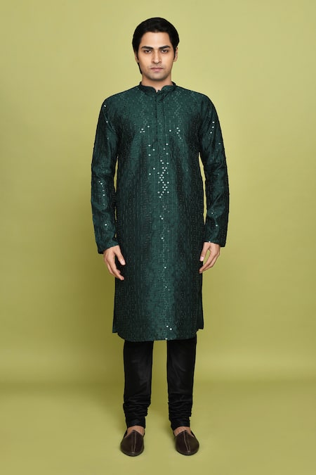 Aryavir Malhotra Sequin Embroidered Kurta 