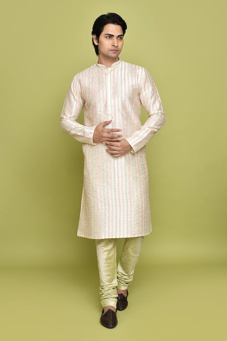 Aryavir Malhotra Thread Embroidered Kurta With Churidar 